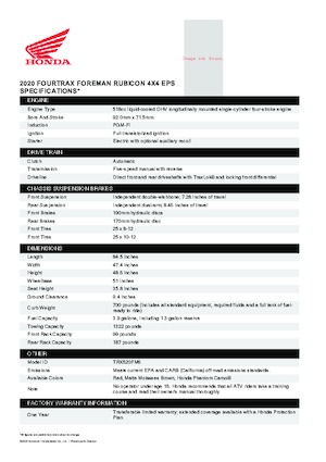 Vehículos todo terreno & Quads Honda TRX520FM6