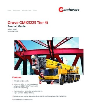 Grúas todo terreno Grove GMK5225