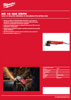 Amoladoras de ángulo Milwaukee AG 13-125 XSPD