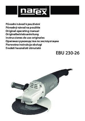 Amoladoras de ángulo Narex EBU 230-26