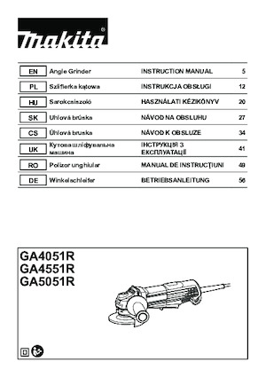 Amoladoras de ángulo Makita GA5051R 