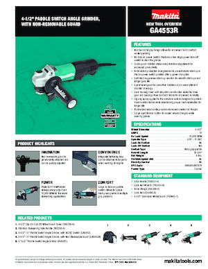 Amoladoras de ángulo Makita GA4553R 