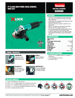 Amoladoras de ángulo Makita GA5080