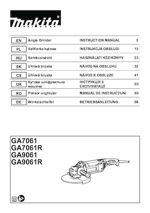 Amoladoras de ángulo Makita GA7061 