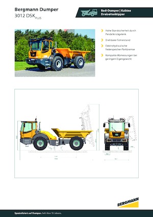 Dumperes articulados Bergmann 3012DSK Plus