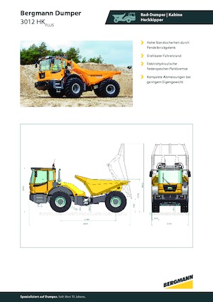 Dumperes articulados Bergmann 3012HK Plus