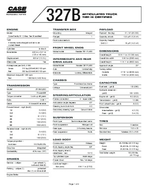 Dumperes articulados Case 327B 
