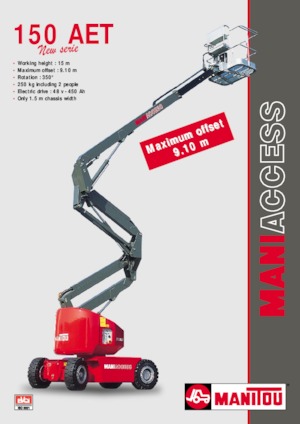 Plataformas articuladas de ruedas Manitou 150 AET