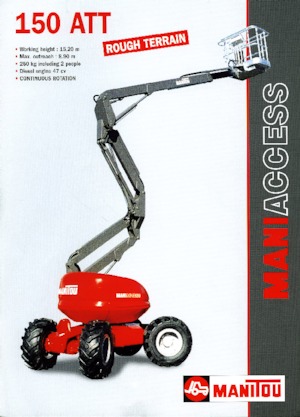 Plataformas articuladas de ruedas Manitou 150 ATT