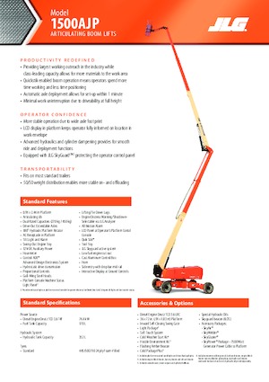 Plataformas articuladas de ruedas JLG 1500AJP