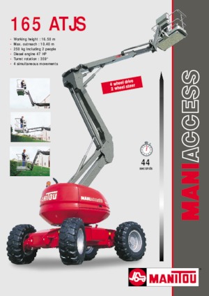 Plataformas articuladas de ruedas Manitou 165 ATJ