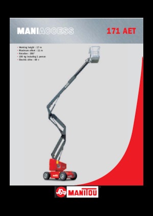 Plataformas articuladas de ruedas Manitou 171 AET DS