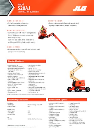 Plataformas articuladas de ruedas JLG 520AJ