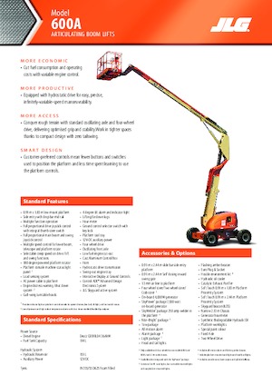 Plataformas articuladas de ruedas JLG 600A