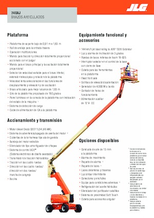 Plataformas articuladas de ruedas JLG 740AJ