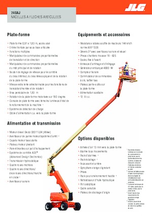 Plataformas articuladas de ruedas JLG 740AJ