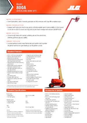 Plataformas articuladas de ruedas JLG 800A