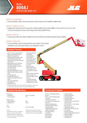 Plataformas articuladas de ruedas JLG 800AJ