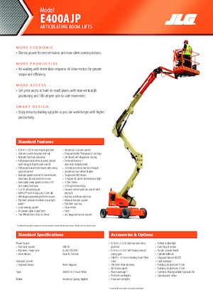 Plataformas articuladas de ruedas JLG E400AJP