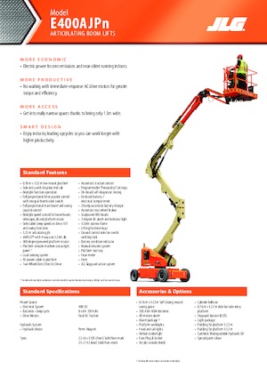 Plataformas articuladas de ruedas JLG E400AJPN