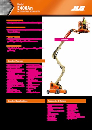 Plataformas articuladas de ruedas JLG E400AN