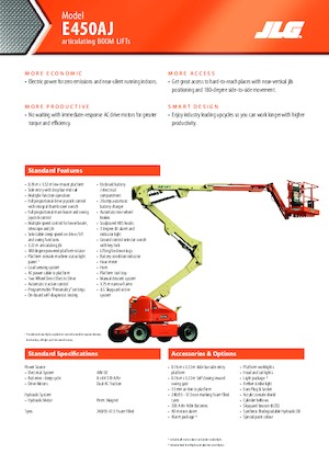 Plataformas articuladas de ruedas JLG E450AJ