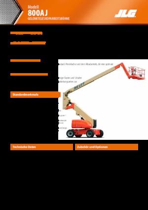 Plataformas articuladas de ruedas JLG H800AJ