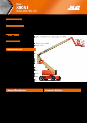 Plataformas articuladas de ruedas JLG H800AJ
