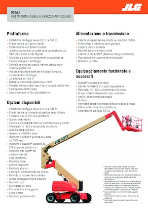 Plataformas articuladas de ruedas JLG H800AJ