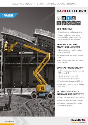 Plataformas articuladas de ruedas Haulotte HA20 LE PRO