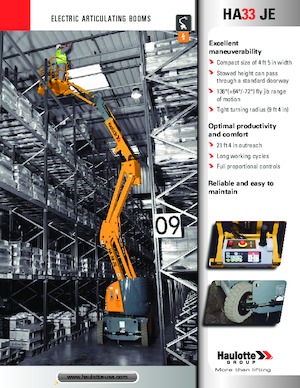 Plataformas articuladas de ruedas Haulotte HA33 JE