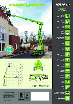 Plataformas articuladas de ruedas Niftylift HR15D
