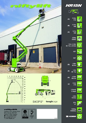 Plataformas articuladas de ruedas Niftylift HR15N