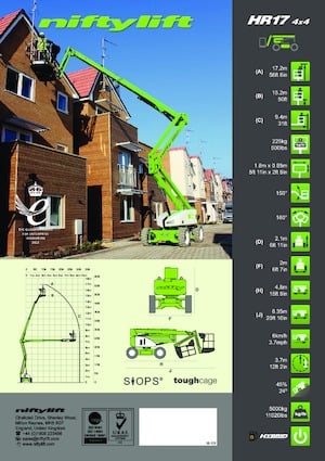 Plataformas articuladas de ruedas Niftylift HR17D