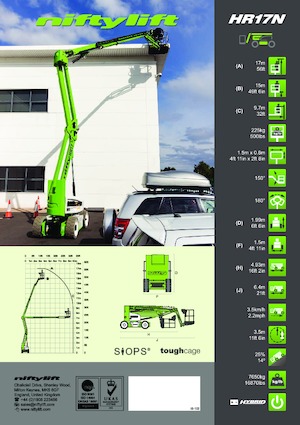 Plataformas articuladas de ruedas Niftylift HR17N