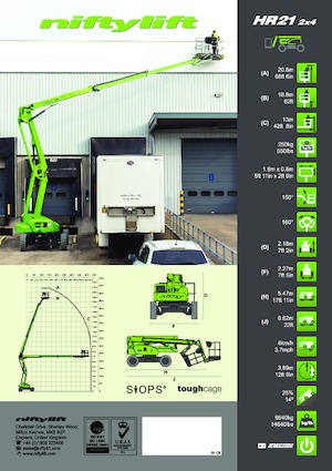 Plataformas articuladas de ruedas Niftylift HR21