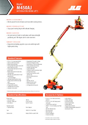 Plataformas articuladas de ruedas JLG M450AJ