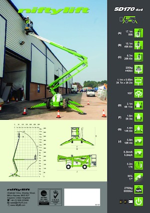 Plataformas articuladas de ruedas Niftylift SD170