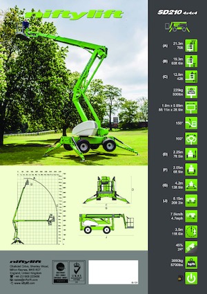Plataformas articuladas de ruedas Niftylift SD210