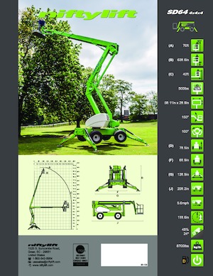 Plataformas articuladas de ruedas Niftylift SD64 4x4x4