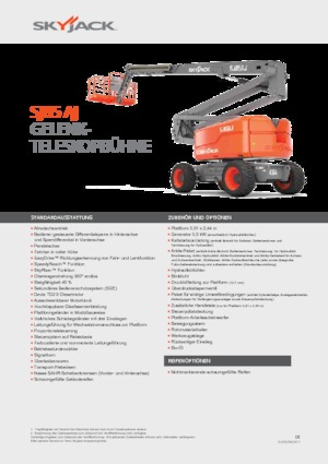 Plataformas articuladas de ruedas Skyjack SJ 85 AJ
