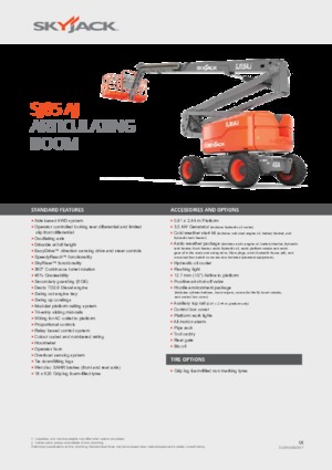 Plataformas articuladas de ruedas Skyjack SJ 85 AJ