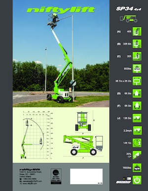 Plataformas articuladas de ruedas Niftylift SP34 4x4