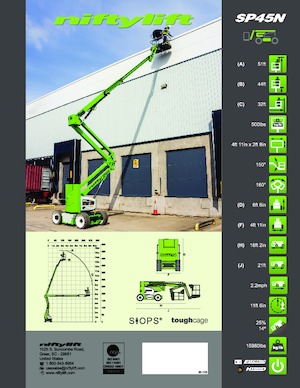 Plataformas articuladas de ruedas Niftylift SP45N