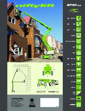 Plataformas articuladas de ruedas Niftylift SP50 4x4