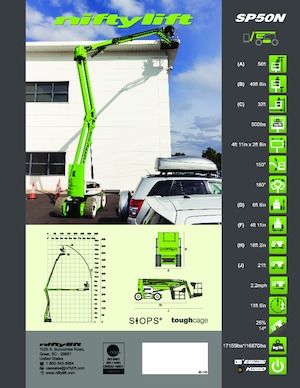 Plataformas articuladas de ruedas Niftylift SP50N