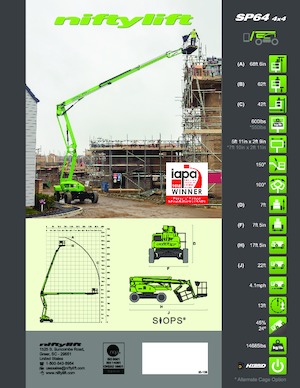 Plataformas articuladas de ruedas Niftylift SP64 4x4
