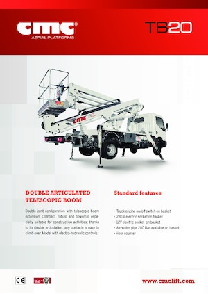 Plataformas elevadoras articuladas remolcables CMC TB20