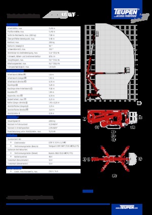 Plataformas articuladas de orugas TEUPEN LEO15GT plus
