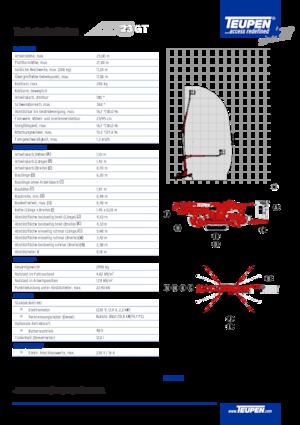 Plataformas articuladas de orugas TEUPEN LEO23GT 